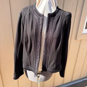 Chico's Black Jacket Elegant Open-Front Design